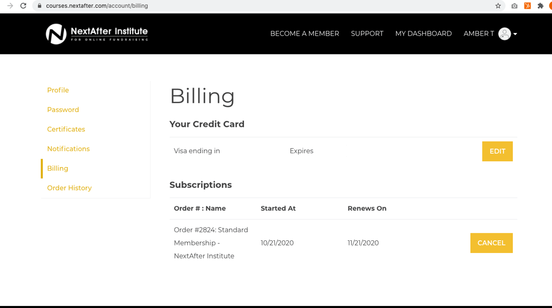 How do I cancel my membership?
